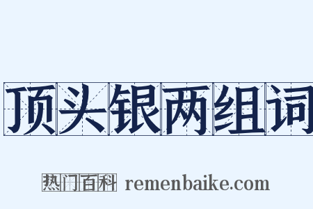 顶头银两组词是什么意思的图片